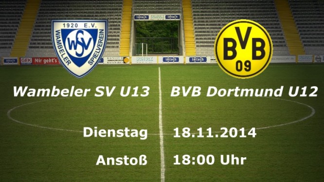 Kunstrasen-Eröffnungswochen: Wambeler U13 empfängt BV Borussia Dortmund