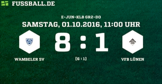 Meisterschaftsspiel E-Jugend: Wambeler SV - VfB Lünen (01.10.2016)